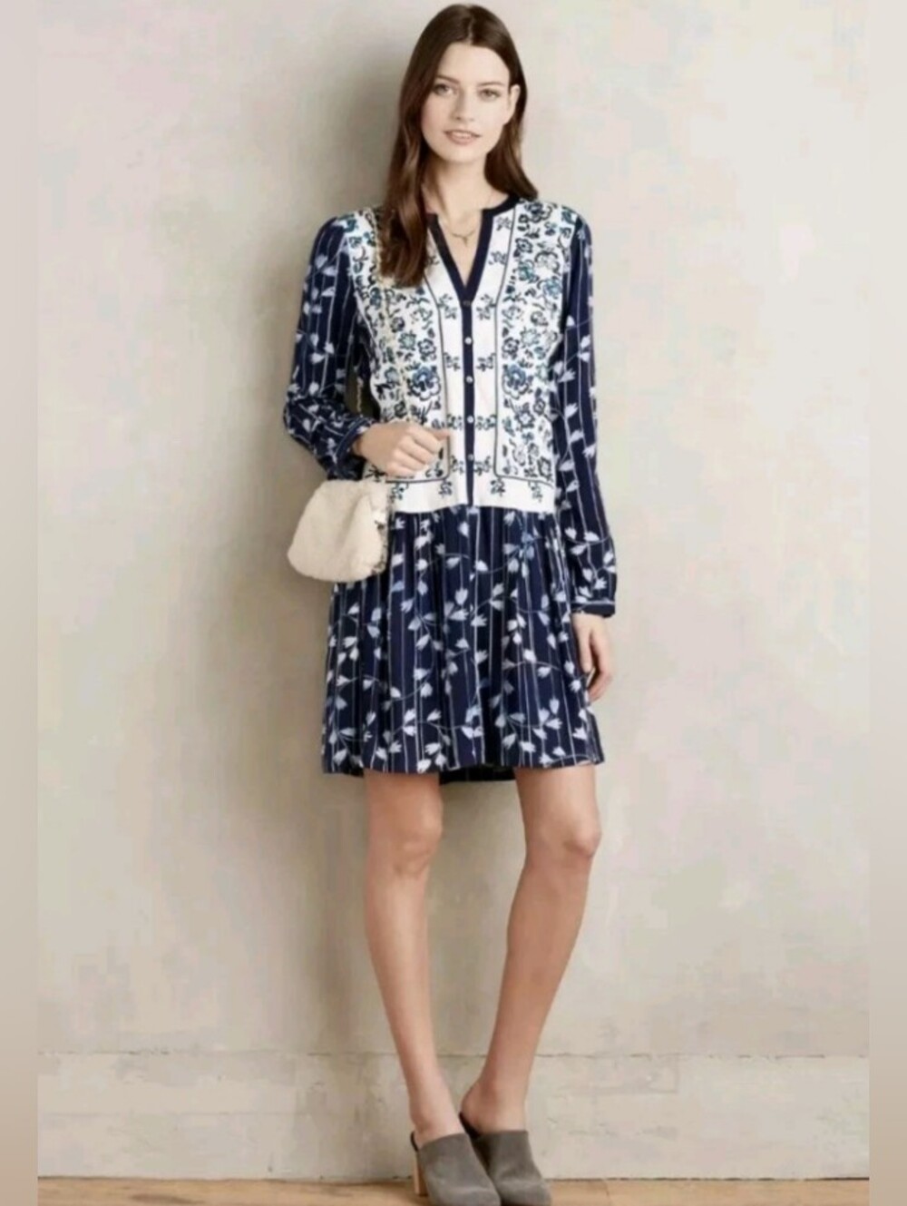 TINY [Anthropologie] Semele Embroidered Long Sleeve Dress | S - Picture 3 of 12
